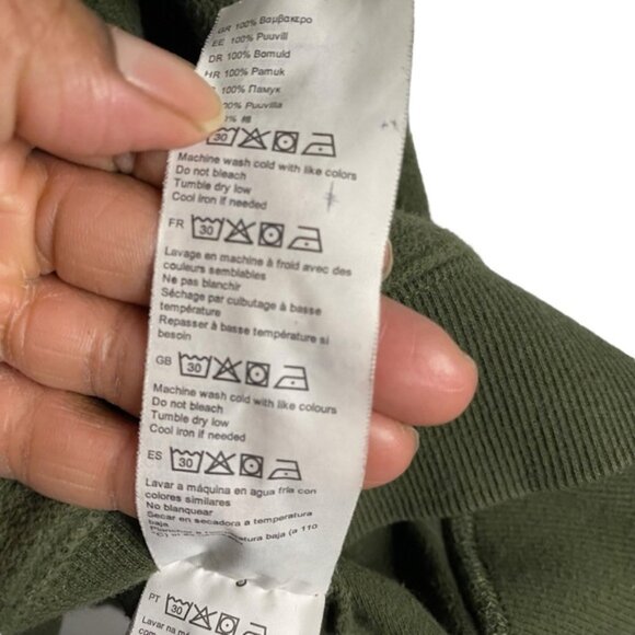 RVCA Men's Green Color Blocking Fleece Sweatshirt Hoodie - Picture 7 of 9